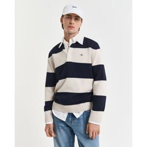 GANT Evening Blue Barstriped Polo Sweater
